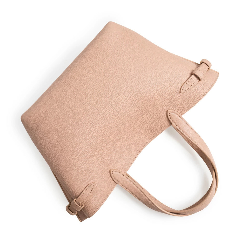 Celine Cabas Anais Cuir Triomphe Crossbody Shoulder Handbag Grained Soft Peach - Picture 6 of 9